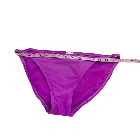 Xhilaration Purple With Gold Sheen & Metal Braided Side Detail Bikini Bottom, L - Picture 6 of 9